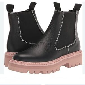 Dolce Vita Moana H2O Black Pink Leather Waterproof Boot 7M